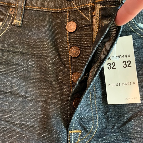 LEVIS 501 straight leg button fly black jean 32/32 - Picture 4 of 8